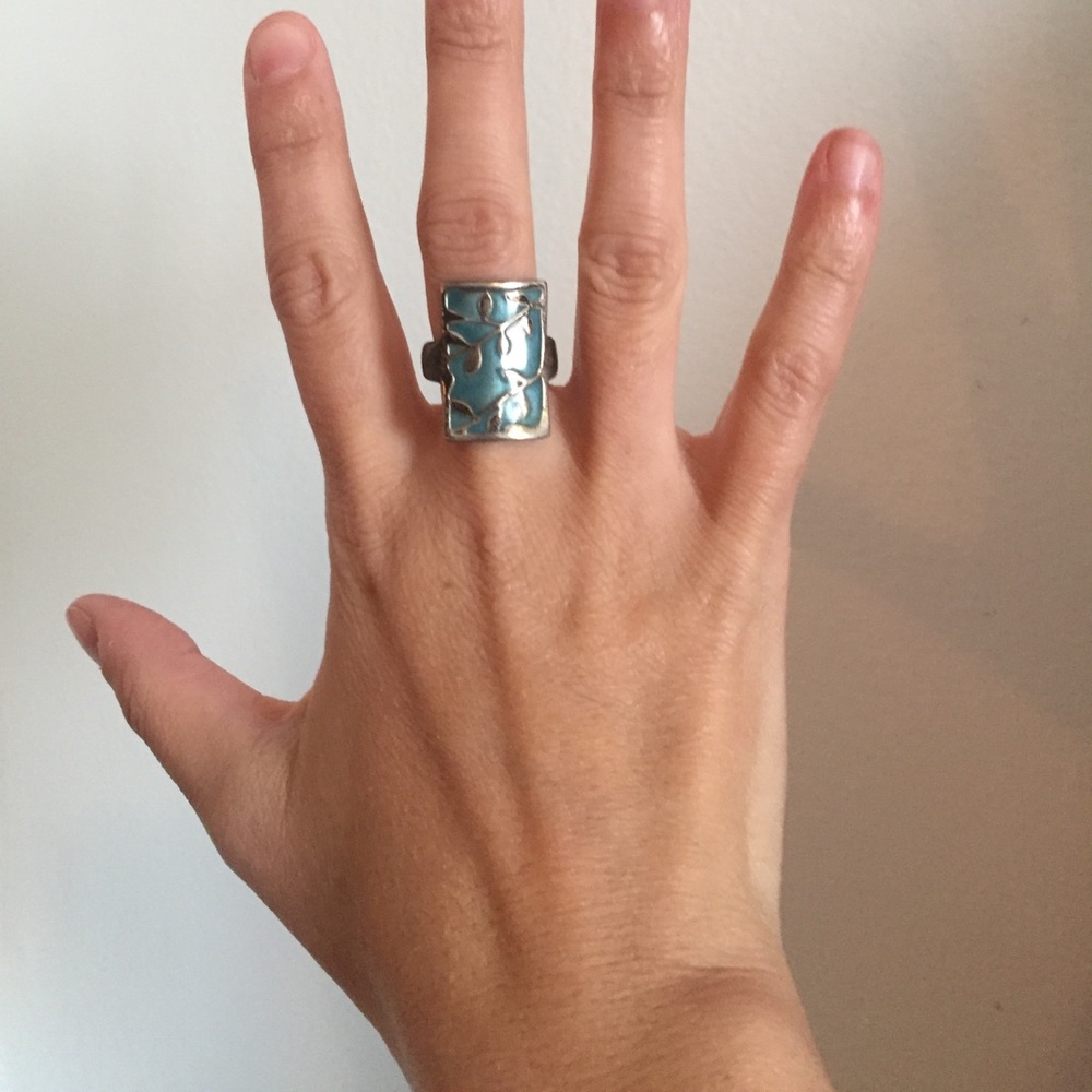 3/20$ Blue and silver ring